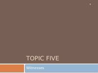 Topic 5 - Witnesses.pptx
